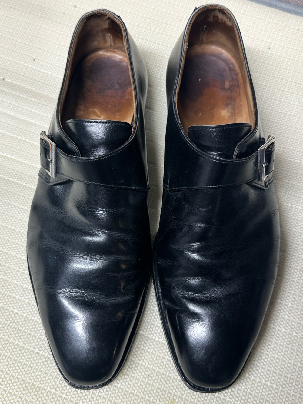 Crockett & Jones Monkton Black Leather Single Monk Strap Dress Shoes UK 7G US ~8